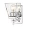 Z-Lite Lauren Wall Sconce, 1-Light, 5 In.W x 6.5 In.L x 8.5 In.H, Chrome/Clear 819-1S-CH - alternate 1